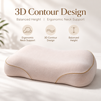 Vente en gros oreiller cervical ergonomique respirant à contour 3D, housse amovible, support de cou en mousse polyuréthane moulé