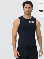 Débardeur de compression athlétique pour homme, coupe ajustée, amincissant, sans manches, pour l'entraînement