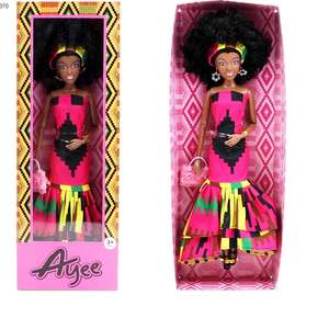 Poupées africaines noires en silicone de jouet de fille de mode de vente chaude pour des enfants avec 4 styles - Product Image 5