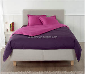 Produttore 100% <span class=keywords><strong>set</strong></span> di biancheria da letto in tessuto di cotone 300TC lenzuola in cotone a righe tinta unita copripiumini - Product Image 4