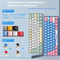 Clavier de jeu à interrupteurs bleus, clavier compact 60% pour joueurs, Teclado 61, rétroéclairage RVB, filaire USB, clavier mécanique noir pour PC portable, neuf