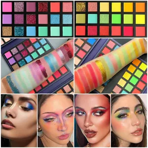 Paleta de sombras de ojos con 72 colores brillantes, mate, resistente al agua, de larga duración, kit de cosméticos en polvo prensado, paleta de maquillaje de ojos para mujer a la moda - Product Image 4