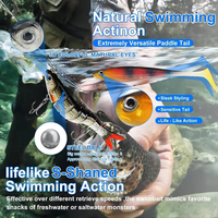 Leurres de pêche Tackle Box Kit de pêche à l'achigan comprenant un leurre animé Crankbaits Spinnerbaits Worms en plastique souple Topwater Leurres Hook