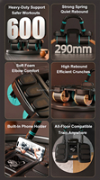 Zoshine Nuevo y Duradero Rodillo Abdominal de 4 Ruedas para Entrenamiento Muscular, Máquina Deslizante de EVA, Rodillo Abdominal 4 en 1, Directo de Fábrica