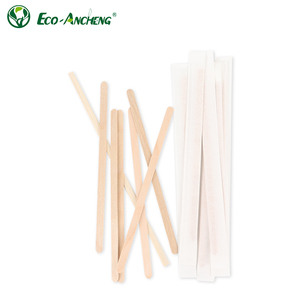 Hot Sale Bulk Wooden Drink <strong>Stirrer</strong> Disposable <strong>Coffee</strong> <strong>Stirrer</strong> with Eco Friendly Individually Paper Wrapped - Product Image 3