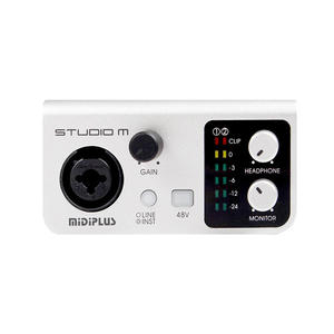 Аудиоинтерфейс Midiplus Studio <span class=keywords><strong>M1</strong></span> 2-вход/2-выход USB с шумоподавлением для подкастинга, 24-бит/192 кГц - Product Image 2