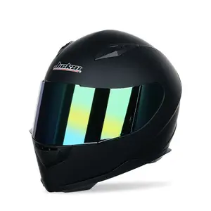 Dot 승인 Abs 고품질 전체 오픈 얼굴 안전 할인 매트 블랙 오토바이 헬멧 목도리