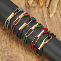 Nouveau bracelet en corde tressé fait main réglable pour couple, bracelet Fred en câble fer à cheval pour l'amitié
