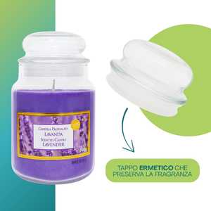 Vela Aromática de Lavanda 550g en Frasco de Vidrio Hecho en Italia Paquete de 3 - Product Image 3
