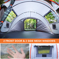 Carpa de Camping Automática para 4-6 Personas, Instalación Instantánea, Impermeable, Protección UV, con Ventanas de Malla para Acampar al Aire Libre