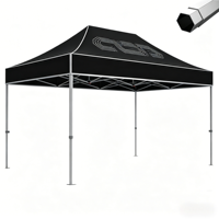 Tente publicitaire pliable 3x3 de 5m, best-seller, avec impression de logo personnalisé, imperméable, en Oxford 300D rose, avec support en aluminium de 40 mm