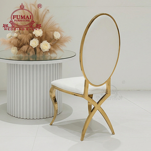 Chaises royales en acier inoxydable pour mariés, trône de roi de mariage de luxe - Product Image 4