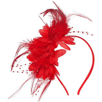 Serre-tête floral fantaisie pour femme, avec filet et paillettes, pour toutes les saisons, occasions décontractées, fêtes et sport, 56-58CM