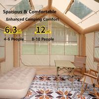 Tiendas de campaña Camping al aire libre fácil configuración impermeable a prueba de viento 4 estaciones Oxford cabina tienda engrosada Camping tienda inflable automática