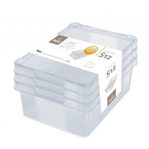 TERRY - SET MILANO S12 TRASPARENT - Set de 3 boîtes transparentes polyvalentes 12 l. - Product Image 1