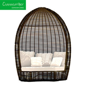 Lit de repos d'extérieur en rotin et aluminium pour villa, jardin, patio, hôtel, piscine, <span class=keywords><strong>plage</strong></span> – Mobilier de jardin, canapé-lit inclinable - Product Image 6