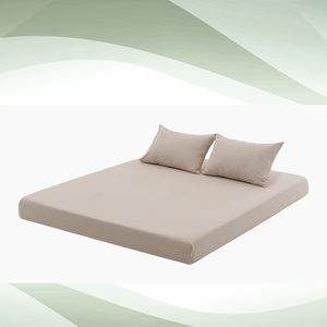 Parure de lit personnalisée de haute qualité en coton à rayures fines marron, 3 pièces, avec taie d'oreiller et drap-housse absorbant l'humidité, pour usage privé - Product Image 1