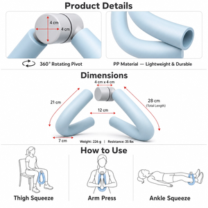 25/35/45LBS <strong>Thigh</strong> <strong>Master</strong> Inner <strong>Thigh</strong> Exerciser Durable Multi-functional Portable Pelvic Floor Trainer Leg Arm Butt Workout Home - Product Image 5