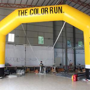 Hot Sale Waterproof Durable Inflatable Yellow Arch with Electric Inflation Over 12ft Tall for Outdoor Advertising Events - Product Image 1