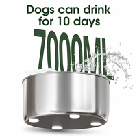 Fontaine à eau pour animaux de compagnie en acier inoxydable, grande capacité 7L, durable, sans fil, rechargeable, avec capteur infrarouge automatique pour chiens et chats