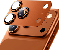 Protection d'objectif d'appareil photo en verre trempé métallique pour iPhone 17 Pro Max 17 Pro, accessoires de couverture d'objectif de téléphone avec fonction AR