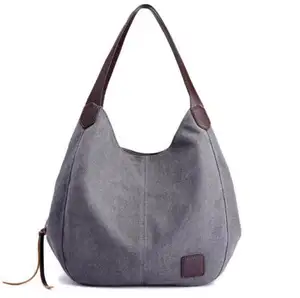 Bolso de compras en línea para mujer, bolso de mano de marca de lona a bajo precio, fabricantes de china