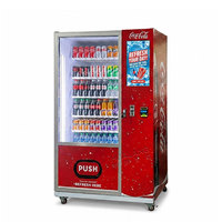 Distributeur automatique intelligent à fonctionnement efficace pour boissons et collations, avec livraison par voie spirale, réfrigérateur intégré