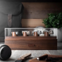 Présentoir à couteaux sans fil, boîte de rangement de montre de luxe, boîte de rangement, pour noyer, cadeau de noël, pour le petit ami
