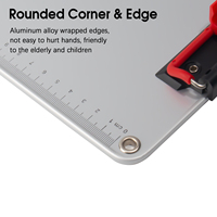 Tablette d'écriture Glosen C1082 A4, bordure en alliage d'aluminium durable, design moderne, porte-stylo et grand clip ; taille/couleur/clip personnalisables