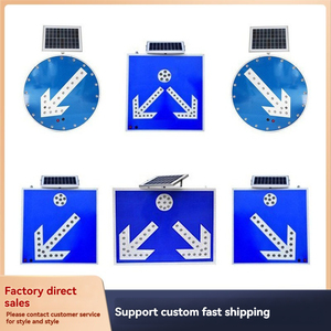 Señales de tráfico LED de aluminio de alto brillo personalizadas, advertencia de intersección con energía solar, cruce de peatones, <span class=keywords><strong>medidas</strong></span> de seguridad vial - Product Image 4