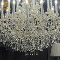 Bijoux Lustre moderne de luxe en perles de cristal pour rideau Décoration de scène d'événement de mariage Suspension lumineuse