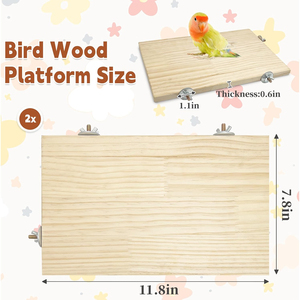 Plataforma de pie de loro de madera, percha de pie Rectangular de periquito, estante de esquina de cacatúa adecuado para conos periquitos cacatúas - Product Image 3