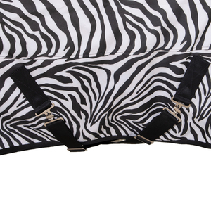 Couverture de cheval standard de haute qualité, à la mode, avec motif zèbre, en tissu 600D, personnalisable, avec support du fabricant - Product Image 3