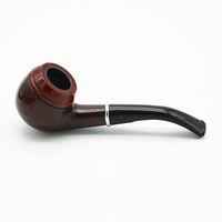 Pipe à fumer en bois Vintage rouge, pipe à tabac en résine craquelée, porte-cigarette en acrylique
