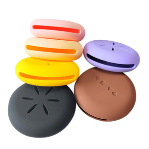 Étui en silicone pour éponge cosmétique, rond, mignon, écologique, organiseur de maquillage, sac de rangement pour éponges de beauté - Product Image 2