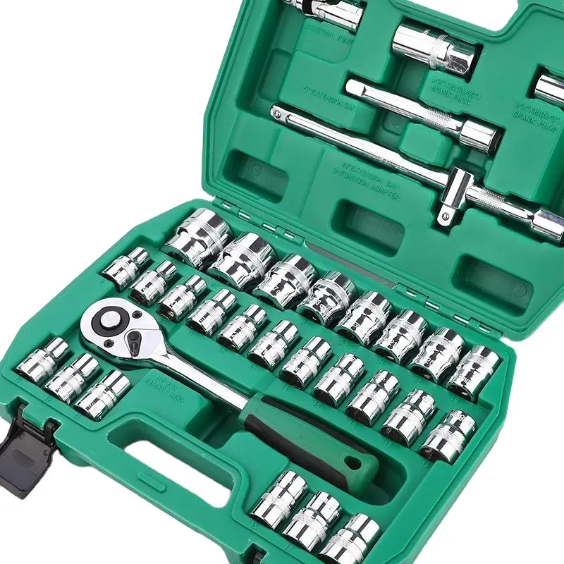 مجموعة الأكمام مجموعة كاملة من الأدوات 32set مفتاح ربط السقاطة أدوات إصلاح آلة المقبس
