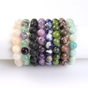 Braccialetti in Pietra Naturale da 10MM e 12MM, <span class=keywords><strong>Bracciale</strong></span> in Cristallo di <span class=keywords><strong>Quarzo</strong></span> Curativo <span class=keywords><strong>con</strong></span> Lega per Gioielli da Donna - Product Image 1