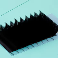 Extensions de cils individuels en plateau, noir mat, volume intense, en soie, VAVALASH, fournitures d'extensions de cils en cachemire, vente en gros