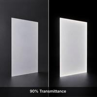 Plaque diffuseur LED en acrylique PMMA blanc opale KUNXIN, 1-3 mm, brillant, extrudé, 1220*2440 mm, découpable sur mesure