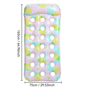 Matelas flottant gonflable pour piscine extérieure, pour adultes, motif fraise, lit flottant <span class=keywords><strong>ananas</strong></span>, chaise longue aquatique - Product Image 6