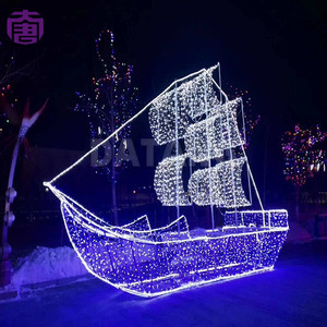 ไฟ LED รูปเรือใบ สำหรับตกแต่งภายนอกอาคาร กันน้ำ เหมาะสำหรับสวน ลานบ้าน ตกแต่งคริสต์มาส และวันหยุด - Product Image 4