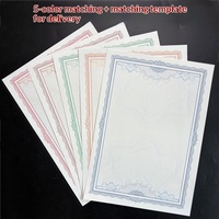 Papier pour certificat d'honneur coloré A4 B5 A5, impression personnalisable, diverses couleurs, industrie chinoise