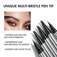 Crayon à sourcils double embout ultra-précis avec pinceau, stylo à sourcils liquide waterproof, marque privée