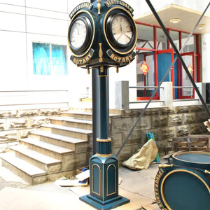 Orologio Decorativo in Ferro Stile Retrò Americano, Colonna Romana Antica, per Bar, Ristorante Occidentale, Hotel, Decorazione per Lobby - Product Image 1