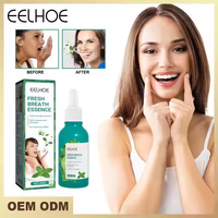 Best-seller 30ml Essence d'haleine fraîche aromatisée à la menthe Soin buccal avec parfum citron et eucalyptus Élimine les odeurs et nettoie la bouche