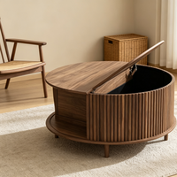 Table basse ronde moderne et durable pour salle à manger et salon avec armoire et rangement, meubles décoratifs pour la maison