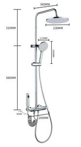 Robinet de douche mural à poignée unique en chrome poli, jet de pluie, valve en céramique à débit régulé, en laiton, pour hôpital, garantie 5 ans, vente chaude - Product Image 6