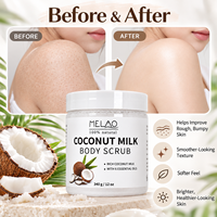 Marque Blanche Gommage Corporel Biologique Naturel Anti-Cellulite Exfoliant Hydratant Éclaircissant au Lait de Coco