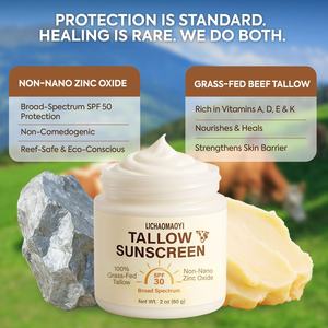 Crème <span class=keywords><strong>solaire</strong></span> hydratante blanchissante au lait de suif de bœuf fouetté, infusée à l'églantier, pour hommes et femmes, réparation des rides, crème <span class=keywords><strong>solaire</strong></span> pour le corps et le visage - Product Image 1