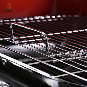 Barbecue au charbon de bois pliable Hongyi pour extérieur avec tables latérales et roues pour le camping et la maison - Product Image 4